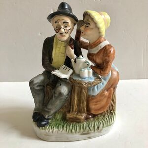 Grandparents Spending Time, Vintage Couple Figurine Statue Porcelain